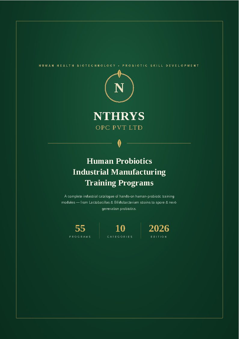 Human Probiotics Industrial Manufacturing Training Programs