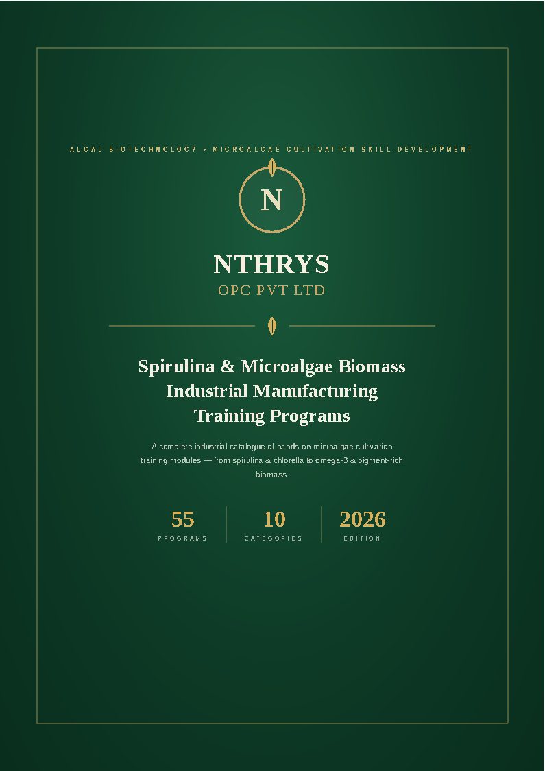 Spirulina and Microalgae Biomass Industrial Manufacturing Training Programs