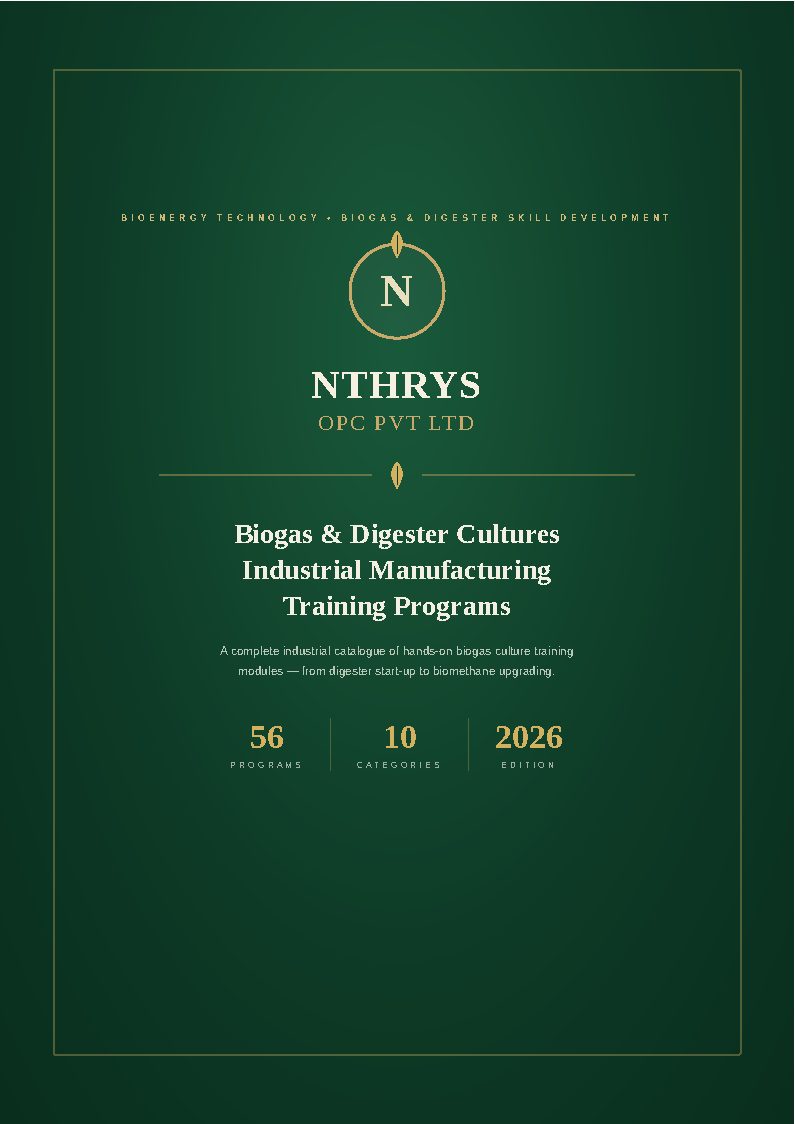 Biogas and Digester Cultures Industrial Manufacturing Training Programs