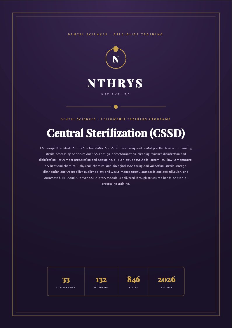 Dental Central Sterilization (CSSD) Training Programs