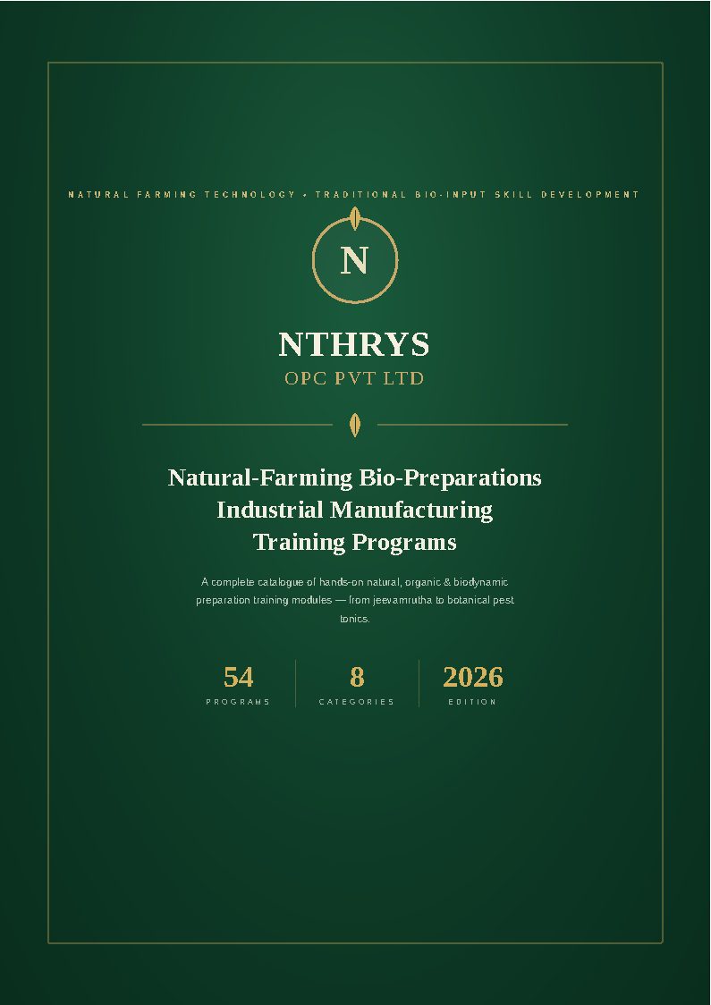 Natural-Farming Bio-Preparations Industrial Manufacturing Training Programs